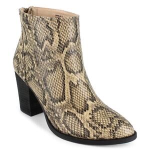Zigi Soho Women Ankle Booties Harlan Size US 8M Beige Snake Print Faux Leather